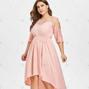 NWT Blush Pink Plus Size Hi-Lo Dress